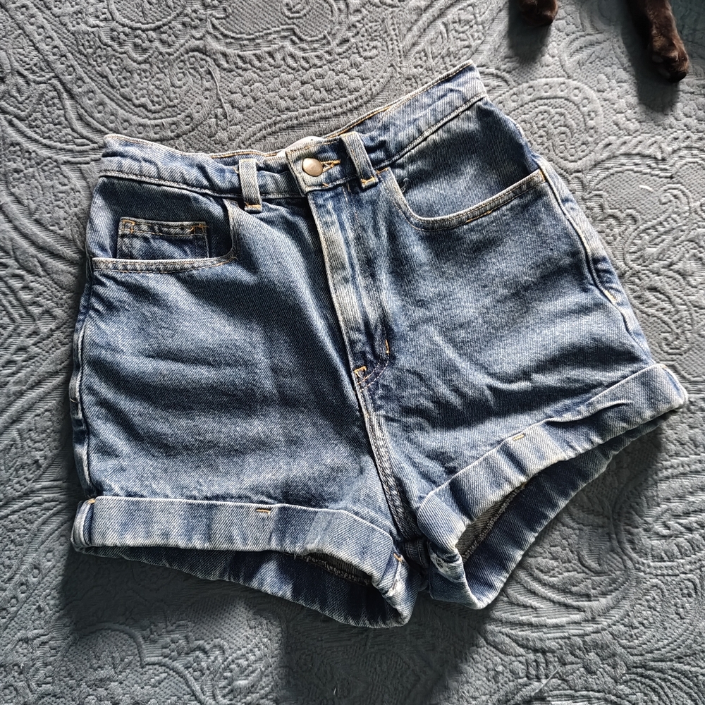 American Apparel Medium Blue Jean Shorts